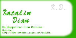 katalin dian business card